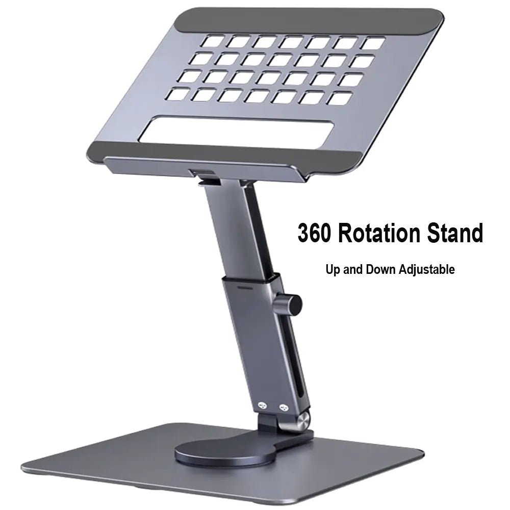 Soporte de escritorio giratorio de 360° para tabletas y portátiles