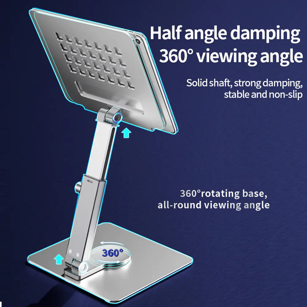 Soporte de escritorio giratorio de 360° para tabletas y portátiles