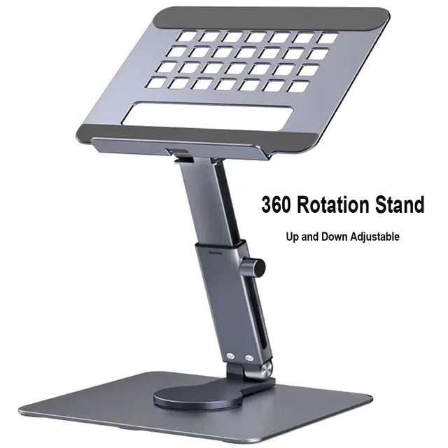 Soporte de escritorio giratorio de 360° para tabletas y portátiles