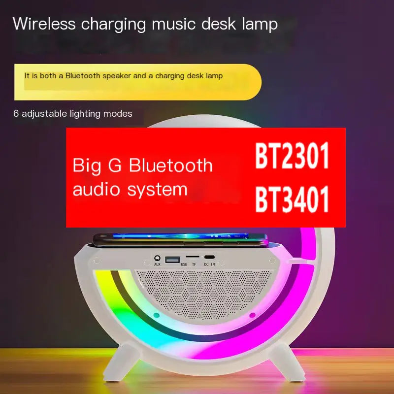 Altavoz Bluetooth BT-3401 con luz de atmósfera colorida