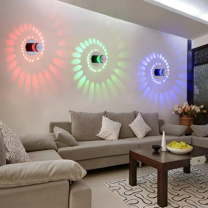 Luminaria de pared de pasillo LED moderna que cambia de color