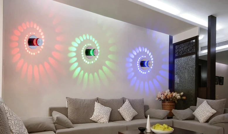 Luminaria de pared de pasillo LED moderna que cambia de color