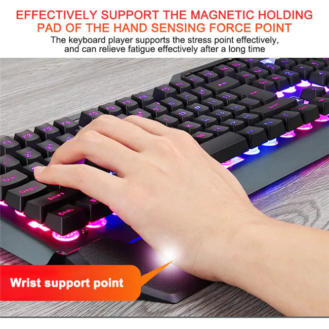 Teclado mecánico ergonómico con retroiluminación RGB