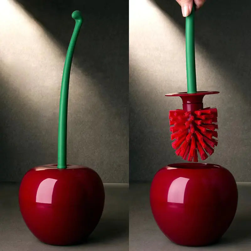 Juego de cepillos de inodoro Cherry - Herramienta de limpieza de plástico (un juego)