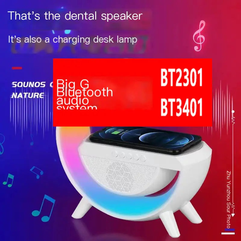 Altavoz Bluetooth BT-3401 con luz de atmósfera colorida