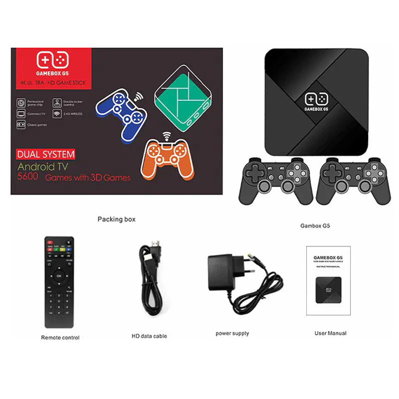 Consola de juegos G5 con sistema dual y controlador inalámbrico