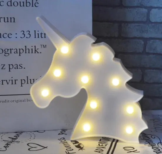 Lámpara de mesa de unicornio - Luz nocturna decorativa