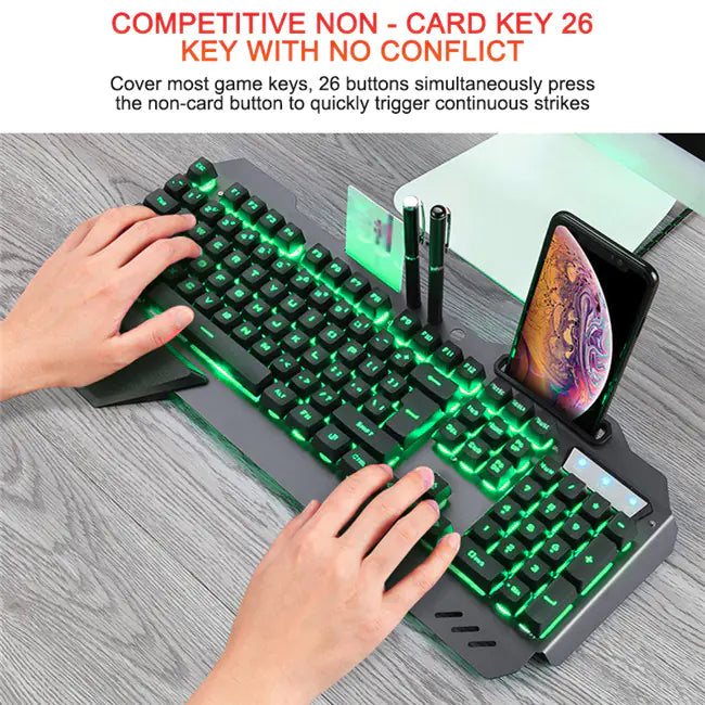 Teclado mecánico ergonómico con retroiluminación RGB