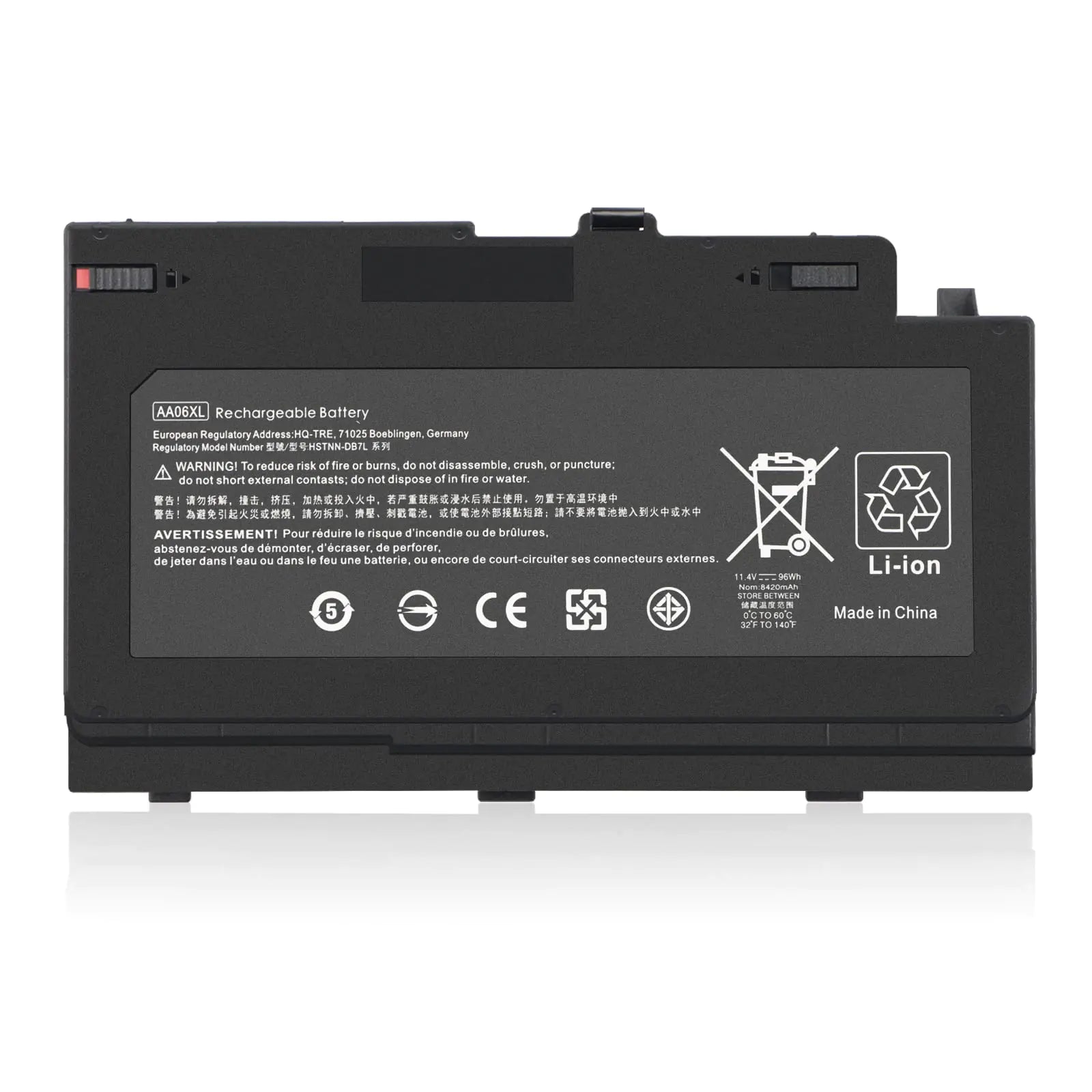 Batería para portátil ANTIEE AA06XL para HP ZBook 17 G4 G4-2ZC18ES G4-1RR26ES G4-Y6K23EA Z3R03AA Z3R03UT Serie HSTNN-DB7L AA06096XL 852711-850 852527-241 852527-242 852527-222 852527-221 AA06096XL-PR 96Wh
