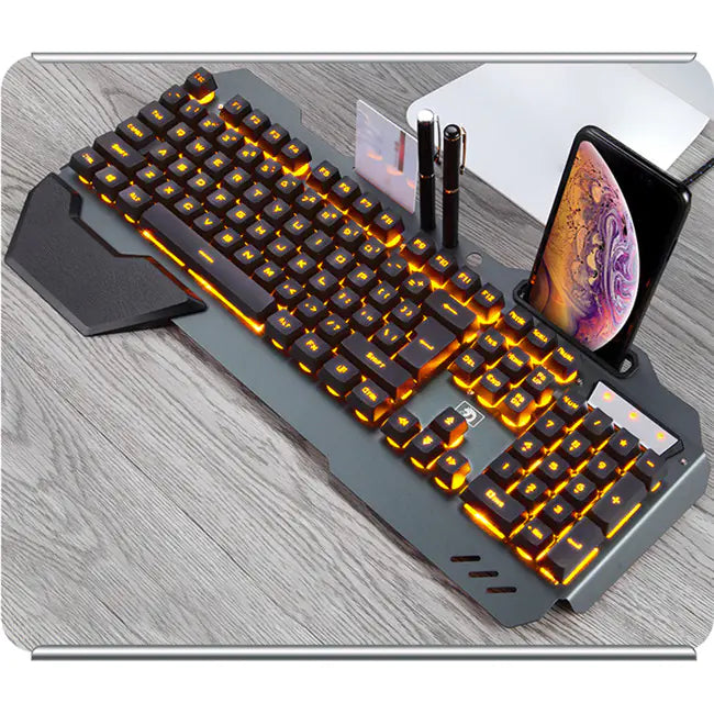 Teclado mecánico ergonómico con retroiluminación RGB