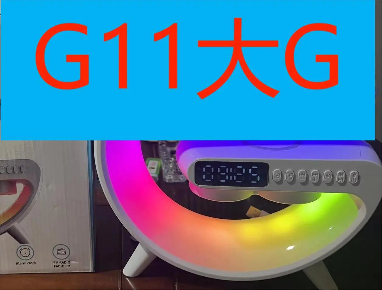 Altavoz Bluetooth BT-3401 con luz de atmósfera colorida