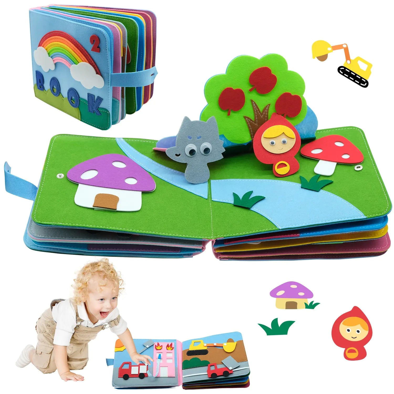Libro de fieltro para la educación temprana y el aprendizaje Montessori