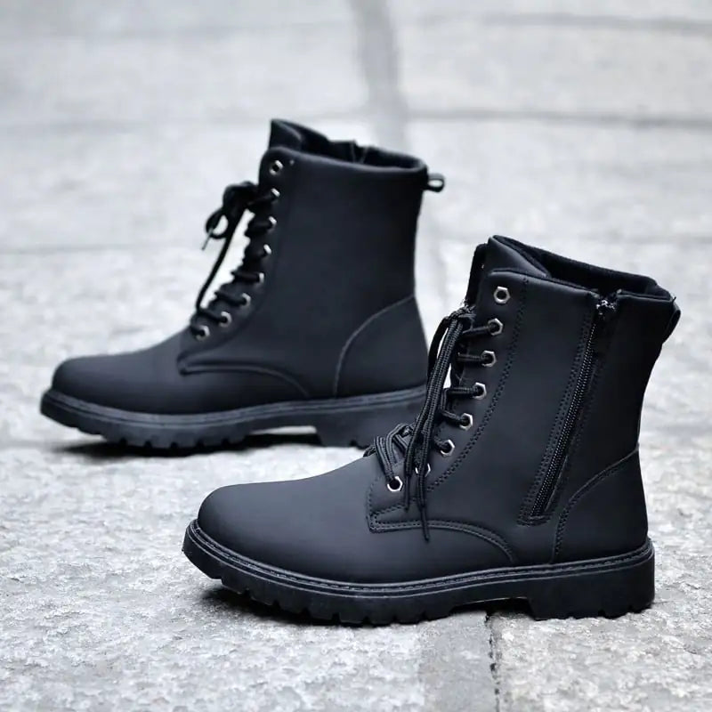 Botas altas de cuero de estilo británico