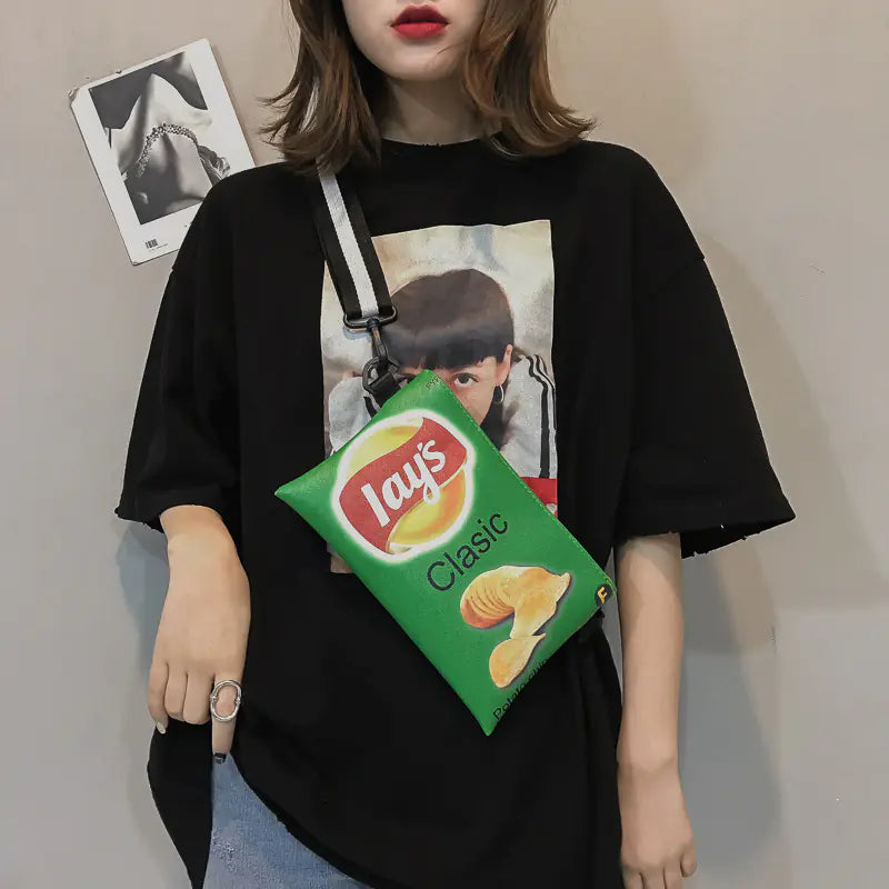 Bolso bandolera de lona de estilo perezoso de moda