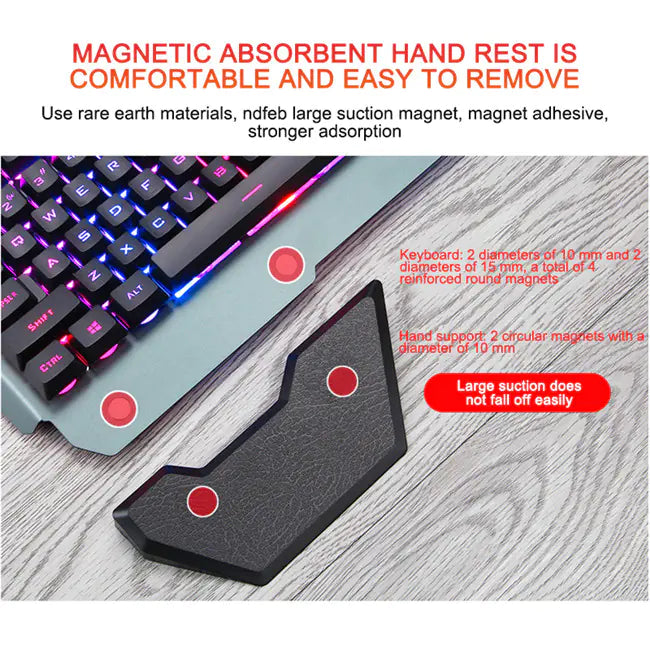 Teclado mecánico ergonómico con retroiluminación RGB