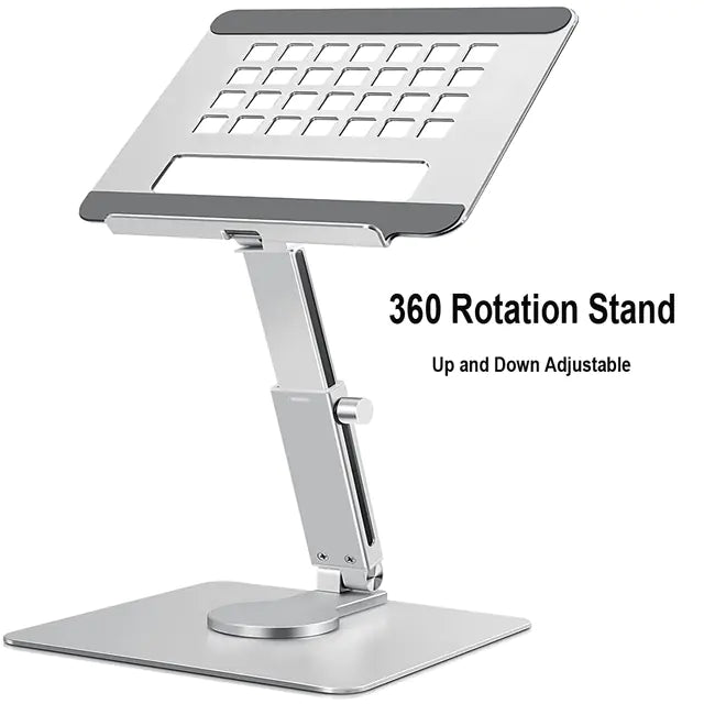 Soporte de escritorio giratorio de 360° para tabletas y portátiles