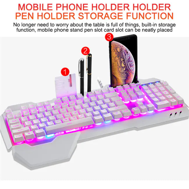 Teclado mecánico ergonómico con retroiluminación RGB