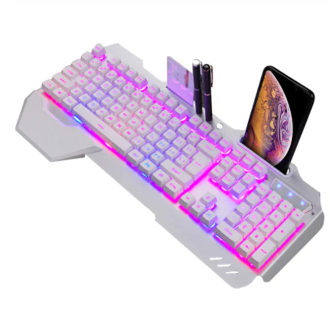 Teclado mecánico ergonómico con retroiluminación RGB